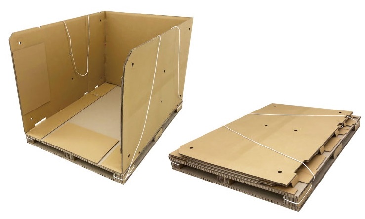 Developed cardboard apparatus for shipping automobile exterior parts overseas